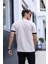 Erkek Future Nakışlı Slim Fit Bisiklet Yaka Omuz Biye Detaylı %100 Pamuk T-Shirt 4