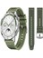 Xiaomi Mi Watch (Yuvarlak Kasa) Yeşilörgü Kumaş Hibrit Ayarlanabilir Silikon Lansman Saat Kordonu 3
