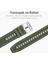 Xiaomi Mi Watch (Yuvarlak Kasa) Yeşilörgü Kumaş Hibrit Ayarlanabilir Silikon Lansman Saat Kordonu 4