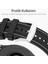 Xiaomi Mi Watch (Yuvarlak Kasa) Örgü Kumaş Hibrit Ayarlanabilir Silikon Lansman Saat Kordonu 5