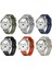 Xiaomi Mi Watch (Yuvarlak Kasa) Örgü Kumaş Hibrit Ayarlanabilir Silikon Lansman Saat Kordonu 5