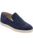 Lacivert Hakiki Nubuk Deri Erkek Loafer - E24I1AY56695-C39 1
