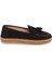 Siyah Hakiki Süet Deri Kadın Espadril - K24I1AY67227-A01 5