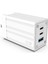 65W Usb-C Güç Adaptörü 3 Port Gan Tech (Şarj Isısını Düşürür) 25W/40W/60W Type-C Hızlı iPhone & Android & iPad & Macbook Şarj Cihazı Universal Priz Tipi 4