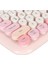 Kablosuz Klavye ve Mouse Set Renkli Sevimli 100 Tuşlu Pc Notebook Laptop Uyumlu Klavye ve Fare Ev Ofis Kullanımına Uygun Ingilizce Q Klavye 3