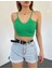 Defile Tekstil Askılı V Yaka Crop Bluz 3