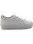 Beyaz Lame Yılan Baskı Deri Kadın Sneaker K01102100103 1
