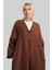 Kupra Keten Abaya 24Y5510 Acı Kahve 3