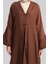 Kupra Keten Abaya 24Y5510 Acı Kahve 5