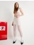 Çiçekli Tül Dantel Bluz Crop Fiyonk Detaylı Fırfırlı V Yaka Slim Fit 1
