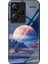 Xiaomi Redmi Note 13 Pro+ 5g Cep Telefonu Kılıfları Için Desen Baskı Temperli Cam+Pc+Tpu Kabuk-Beyaz Gezegen (Yurt Dışından) 1