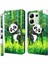 Xiaomi Redmi Için Not 13 4g Telefon Kılıfı 3D Desen Baskı Deri El Kayışı-Panda Tırmanma ile Kapak Çevirin (Yurt Dışından) 1