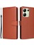 Xiaomi Redmi Note 13 4g Cüzdan Kılıf Pu Deri Flip Telefon Kapağı Stand-Kahverengi Için (Yurt Dışından) 1