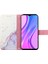 Xiaomi Redmi Note 13 5g Kılıf Mermer Telefon Cüzdan Kılıfı Kayışlı-Beyaz+Mor LS006 (Yurt Dışından) 3