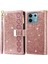 Xiaomi Redmi Için Not 13 5g Kılıf Fermuar Cüzdan Pu Deri Glitter Telefon Kapağı-Gül Altın (Yurt Dışından) 1