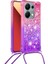 Xiaomi Redmi Note 13 Pro 4g Payetler Quicksand Kılıf Tpu Telefon Kapağı Kordon-Pembe + Mor Için (Yurt Dışından) 2