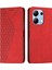 Xiaomi Redmi Note 13 4g Kılıf Için Düşmeye Dayanıklı Pu Deri Folyo Stand Telefon Koruyucu-Kırmızı (Yurt Dışından) 1