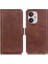 Xiaomi Redmi Için 13C 4g/poco C65 4g Case Pu Pu Deri Cowhide Doku Telefon Kabuğu Stand ve Cüzdan-Kahverengi (Yurt Dışından) 1