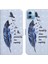 Xiaomi Için Redmi Note 12 5g (Çin)/(Hindistan) (Global)/poco X5 5g Case Pu Deri 3D Desen Cüzdan Kapak-Mavi Tüy (Yurt Dışından) 1