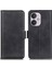 Xiaomi Redmi Için 13C 4g/poco C65 4g Case Pu Pu Deri Cowhide Doku Telefon Kabuğu Stand ve Cüzdan-Black (Yurt Dışından) 1