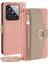 Xiaomi 14 Pro Phone Case Anti-Fall Pu Deri Deri Stand Kapağı Makyaj Aynası Pembe (Yurt Dışından) 1