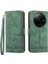 Xiaomi Redmi A3 Için Kapak Çevirin Darbeye Dayanıklı Baskılı Cüzdan Standı Mobil Deri Kılıf-Yeşil (Yurt Dışından) 1