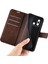 Xiaomi Redmi Için 12C 4g Buzağı Doku Pu Deri Deri Stand Cüzdan Kılıfı Kare Manyetik Toka Telefon Kapak Kılıfı (Yurt Dışından) 5
