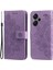 Xiaomi Redmi Için Note 13 Pro+ 5g Kılıf Stand Çiçek Çiçek Deri Deri Cüzdan Kapak Morası (Yurt Dışından) 1