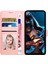 Xiaomi Redmi Için Note 12 Pro 5g/note 12 Pro Speed ​​5g/poco X5 Pro 5g Pu Deri Deri Stand Cüzdan Kapağı Strap-Pink ile (Yurt Dışından) 3