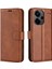 Xiaomi Için Redmi Note 13 Pro+ 5g Kasa Pu Pu Deri Buzağı Doku Telefon Stand Kapak Işık Kahverengi (Yurt Dışından) 1