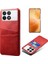 Xiaomi Için Redmi K70E 5g Cep Telefonu Kılıfı Pu+Sert Pc Çift Kart Yuvaları Geri Kapak Kırmızısı (Yurt Dışından) 1