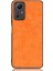 Xiaomi Redmi Için Telefon Kılıfı Not 12S 4g, Pu Deri Kaplamalı Tpu+Pc Cowhide Doku Telefon Kapak-Orange (Yurt Dışından) 5