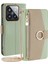 Xiaomi 14 Pro Phone Case Anti-Fall Pu Deri Deri Stand Kapağı Makyaj Ayna Yeşil (Yurt Dışından) 1