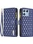 Xiaomi 13 Pro 5g Pu Deri Fermuarı Cep Telefon Kılıfı Için Baskılı Rhombus Desen Cüzdanı Katlanabilir Stand Kapağı Strap Ile-Mavi (Yurt Dışından) 1