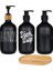 Etiket Stili 500 ml Banyo Mat Siyah El Sabunu Şişesi Mutfak Sabunluk Bulaşık Sabunu Şişesi Doldurulabilir Şişe Ev Dekorasyon (Yurt Dışından) 3