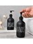 Etiket Stili 500 ml Banyo Mat Siyah El Sabunu Şişesi Mutfak Sabunluk Bulaşık Sabunu Şişesi Doldurulabilir Şişe Ev Dekorasyon (Yurt Dışından) 5