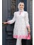 Desenli Pembe Tesettür Tunik 13821p 4