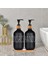 Menekşe Tarzı Et Sabunluk El Sabunu ve Bulaşık Sabunu Dispenseri Doldurulabilir Lavabo Dispenseri Su Geçirmez Yazı Tipi Mutfak Aksesuarları 500 ml (Yurt Dışından) 3