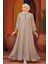Fermuarlı Taş Tesettür Abaya 26302TAS 1