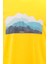Erkek Bisiklet Yaka Standart Fit Göğüs Baskılı Sarı T-Shirt 2