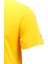 Erkek Bisiklet Yaka Standart Fit Göğüs Baskılı Sarı T-Shirt 3