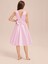 Kız Çocuk Pembe Zarif Kısa Asimetrik Elbise Doğum Günü ve Parti İçin Şık Tasarım 2