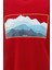 Erkek Bisiklet Yaka Standart Fit Göğüs Baskılı Bordo T-Shirt 2