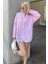 Pembe Çizgili Over Fit Gömlek MG1525 3