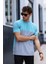 Erkek Iki Renk Nakışlı Regular Bisiklet Yaka %100 Pamuk T-Shirt 2