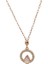 Zirkon Halka Ortası Damla Pink Quartz Taşlı Rose Altın Kolye 1