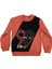 Siyah Baskı Parçalı Bisiklet Yaka Sweatshirt 1