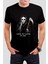 Azrail Kurukafa Baskılı Siyah Unisex Tişört C628 1