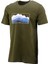Erkek Bisiklet Yaka Standart Fit Göğüs Baskılı Haki T-Shirt 1