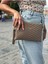 Kadın Saten Kumaş Ayarlanabilir Çapraz ve El Askılı Vizon Renkli Portföy, Clutch Çanta 1